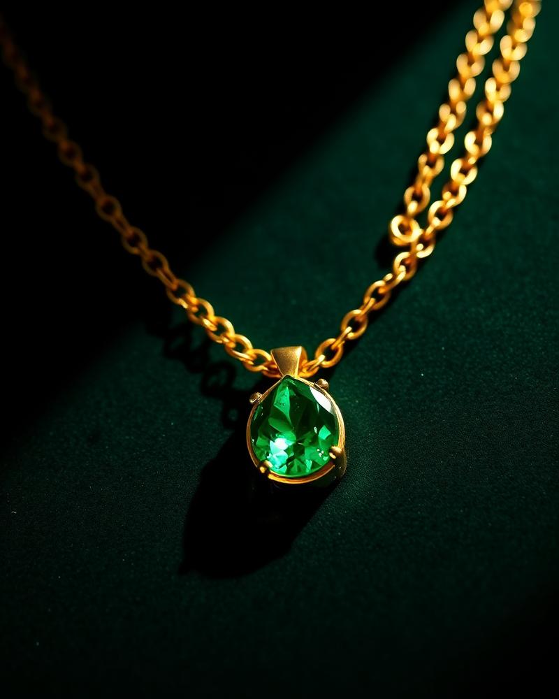 Emerald Pendant Necklace